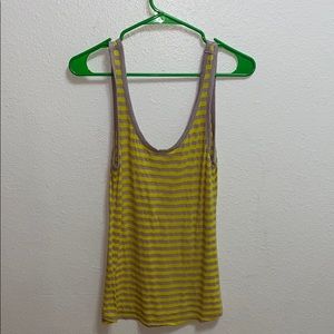 Yellow and grey tank top